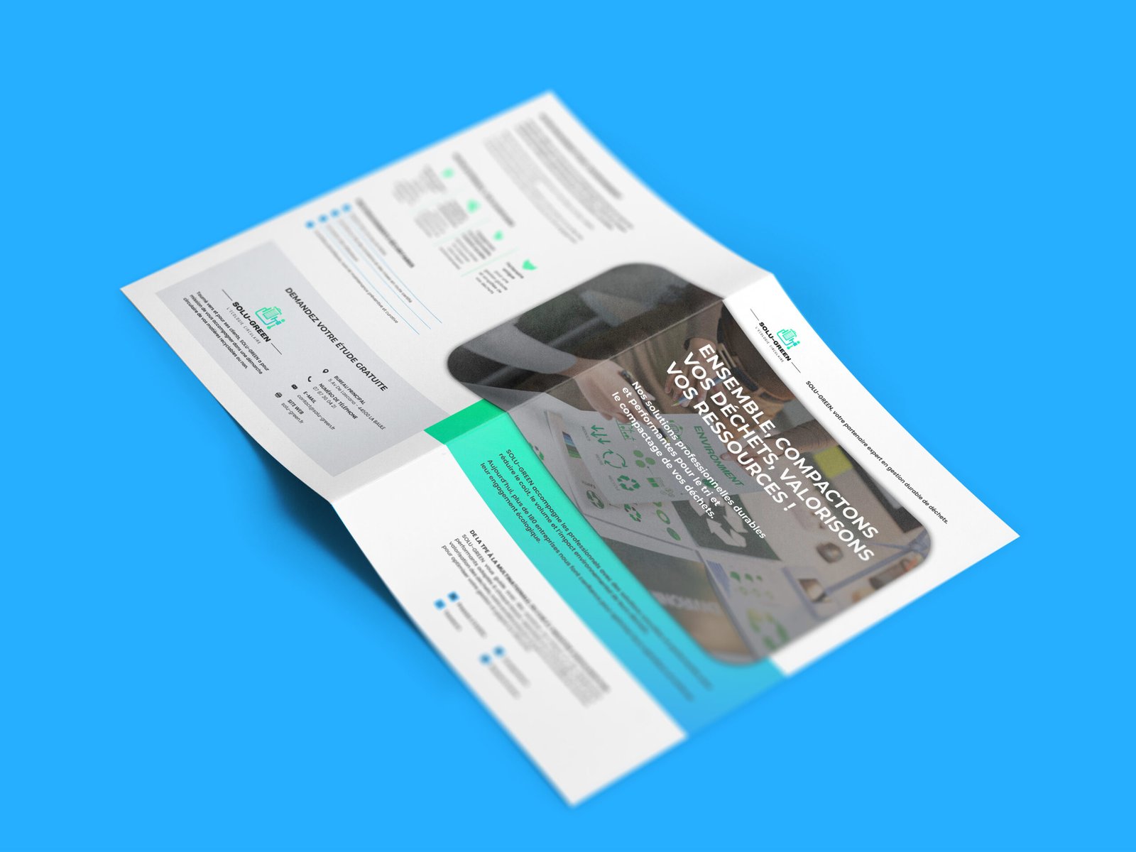 Création plaquette commercial - Solu-green
