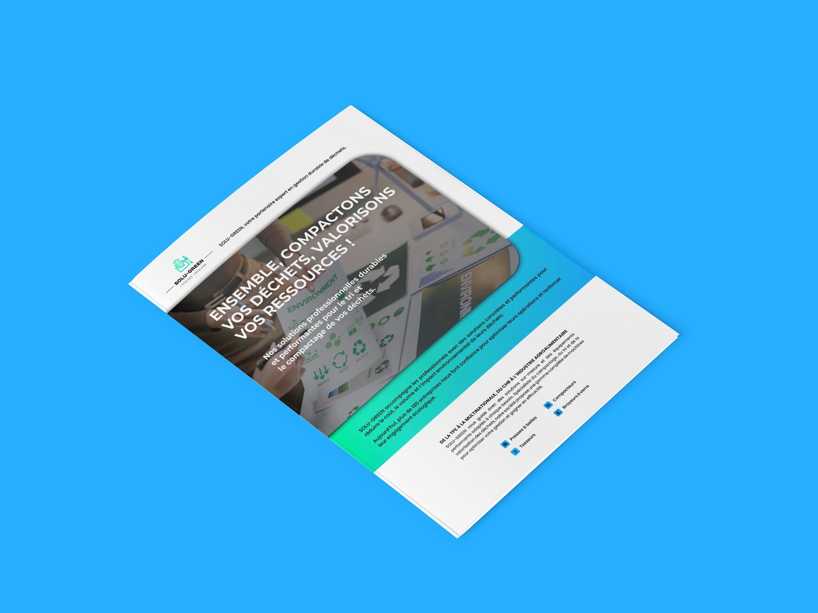 Création plaquette commercial - Solu-green